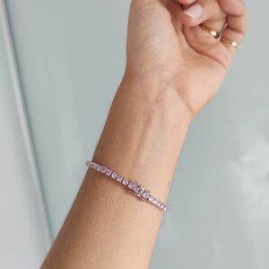 Silver Tennis Bracelet 6.5"